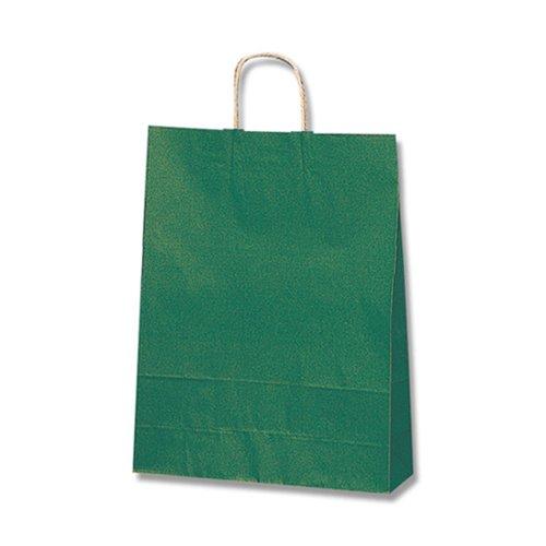 シモジマ ヘイコー 手提 紙袋 25CB 2才 未晒 クラフト グリーン 32x11.5x41cm ...