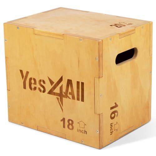 イエスフォーオール(Yes4All) プライオボックス 木製 ジャンプボックス 踏み台昇降 ウッド ...