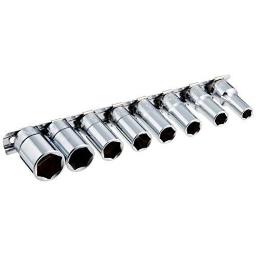 山下工業研究所 コーケン 3/8(9.5mm)SQ. 6角セミディープソケットレールセット 8ヶ組 ...