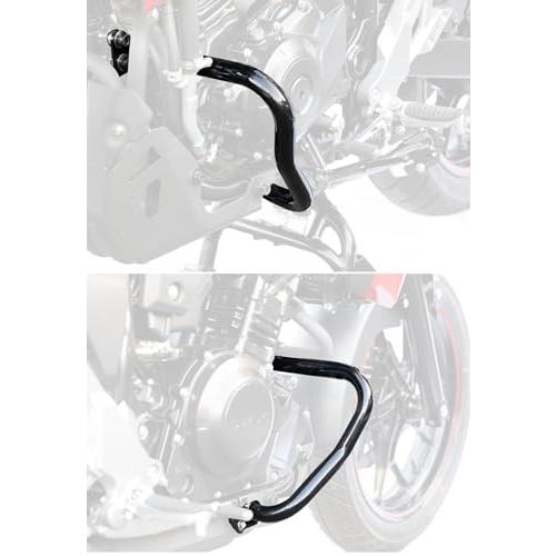 キジマ(Kijima) バイクパーツ エンジンガード 車体保護 スチール製ブラック仕上げ Vストロー...