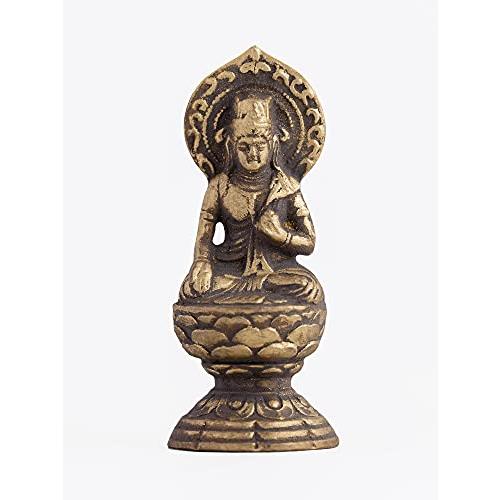 仏像 虚空蔵菩薩 小6.5cm/古美金 仏師：渡辺景秋 原型＿ 丑・寅年生まれ 十二支守り本尊 干支...