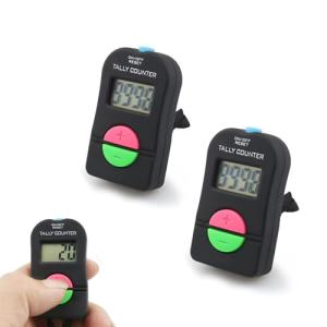 aninako カウンター 数取り器 デジタルカウンター 小型 カウント計 4桁 0-9999 増減可能タイプ 運動 交通量 入場者数 数の調査に (2個入り)