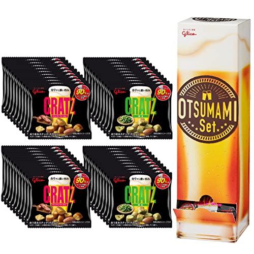 グリコ おつまみセットプラス 40品  クラッツ ミニタイプ * ペッパーベーコン・枝豆 *各20品...