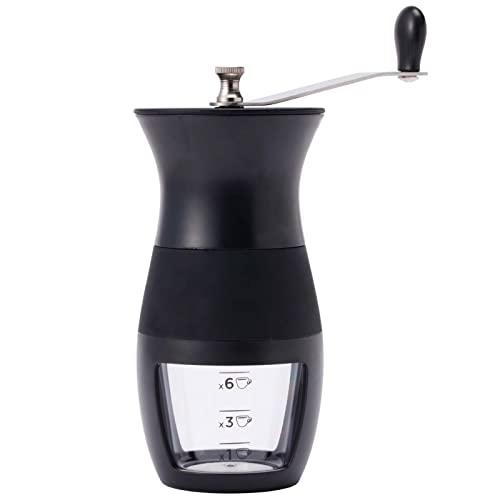 コモライフ 粗さ調節できるコーヒーミル コーヒーミル 豆挽き 手挽き 手動 目盛付き 分解 水洗いO...