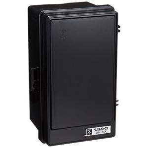未来工業(MIRAI) プラスチック製防雨ウォルボックス 屋根無 タテ型 ブラック 1個価格 WB-1AOK