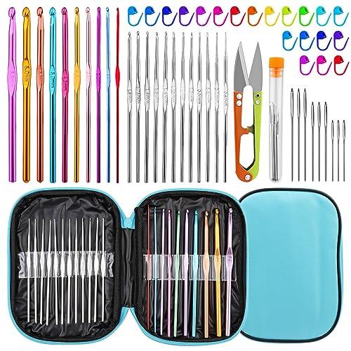 RMTIME かぎ針編み針セット 54本 かぎ針編みフックキット 収納ケース付き 人間工学に基づいた...