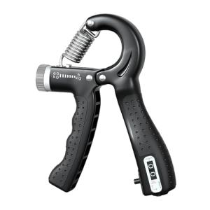 K-1プロ推奨 握力 トレーニング ハンドグリップ 可変式 5kgから60kg 負荷調整式 器具 筋トレ リハビリ 回数カウント機能付き