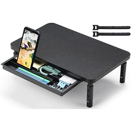 ETHU モニター台 モニタースタンド 高さ調整 机上台 引き出し付き パソコン台 組立簡単 姿勢改...