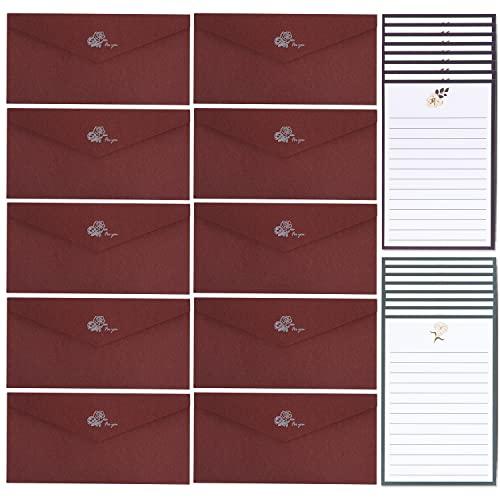 レターセット おしゃれ 大人 シンプル 封筒10枚 手紙16枚 便箋セット お洒落 高級大量 セット...