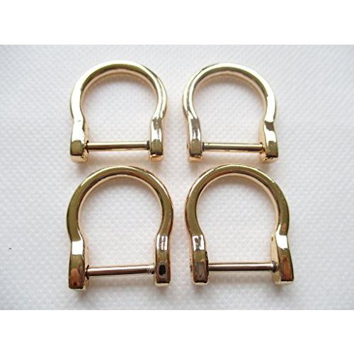 FREE STYLE Dカン ネジ式 19* 4個入り (ライトゴールド)