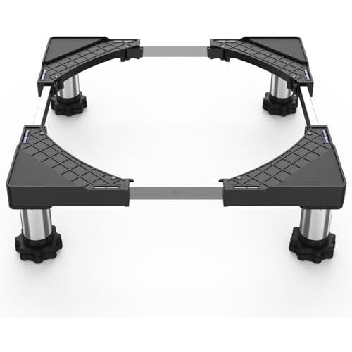 DEWEL かさ上げ 台 洗濯機 台 冷蔵庫置き台 高さ調節 増大増高ジャッキ付き 耐荷重約500k...