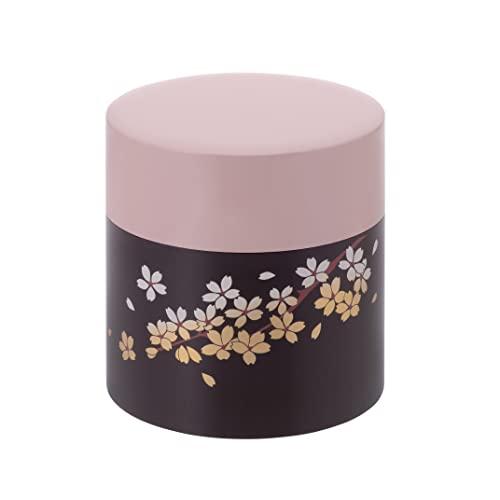 宮本産業 茶筒 茶葉 桜柄 保存 山中塗 桜吹雪茶筒
