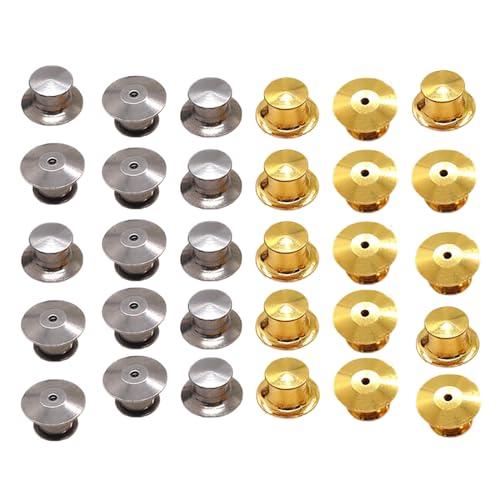 まちの波 ピンバッチ キャッチ留め具 30個セット 金具 パーツ 薄型クラッチと土台の広い針 安全ボ...