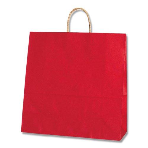 ヘイコー 手提 紙袋 マチ広 25CB 45-1 未晒クラフト 赤 45x22x45.5cm 50枚