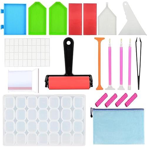 ダイヤモンドアート キット ダイヤモンド塗装工具 44点セット 塗装ツール ダイヤモンドアート 5D...