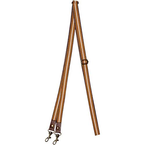 真田紐ショルダー 幅12mm*長さ80cm*120cm 金茶に白筋 SHS-03