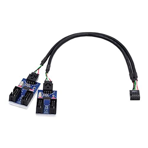 CY USB 2.0マザーボードケーブル9 pin 10 pin USB 2.0コネクタ1*4マザー...