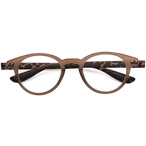 老眼鏡 ブルーライトカット 携帯 軽量 おしゃれ ボストン colorfulook ブラウン*デミ ...