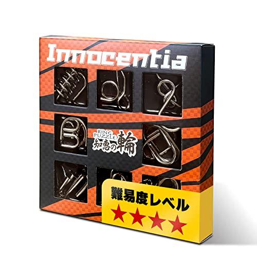 [Innocentia] 知恵の輪 セット  難易度レベル1*4の4種類  子供と大人が遊べる パズ...