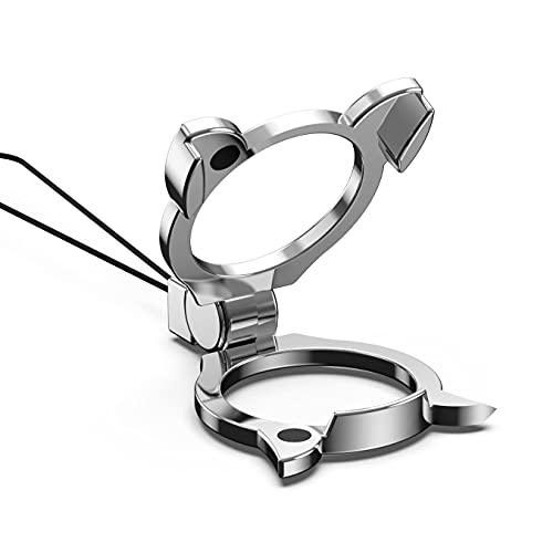 携帯電話ホルダーストラップ 多機能クリエイティブリングバックル、携帯電話ホルダーとして使用可能 (シ...