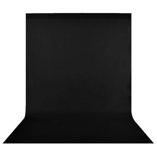 Hemmotop 背景布 黒 布 暗幕 ブラック 1.5m x 2.0m ポール対応 バックグラウン...