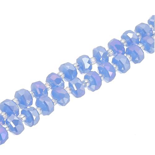 PATIKIL 8mm OD 5mm クリ スタルガラスビーズ 75個 ロンデルクリ スタルビーズ ...