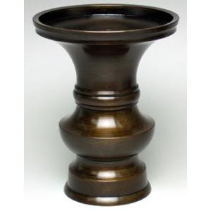 京仏壇はやし 仏具 花立 色付 4寸 真鍮製 ※各ご宗派でお使いいただけます