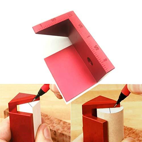 センターゲージ センタースコヤ 45*スコヤ 直角&amp;45度定規 センターファインダ 大工ケガキ工具