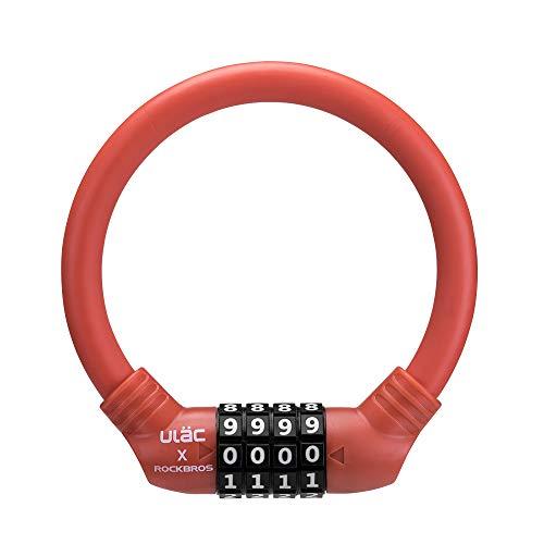 ULAC 自転車 鍵 ケーブルロック クロスバイク ワイヤーロック 軽量 ダイヤルロック 太さ12*...