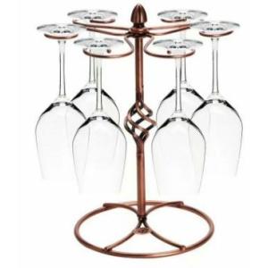 アンティーク風 ワイングラスホルダー 吊り下げ ワイングラススタンド 6個掛用