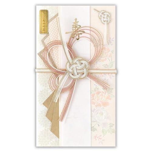 エヌビー社 寿金封 花笑み 薄桃Ｂ * ご祝儀袋 パールシルク印刷 短冊2種 寿2枚 ご結婚御祝 エ...
