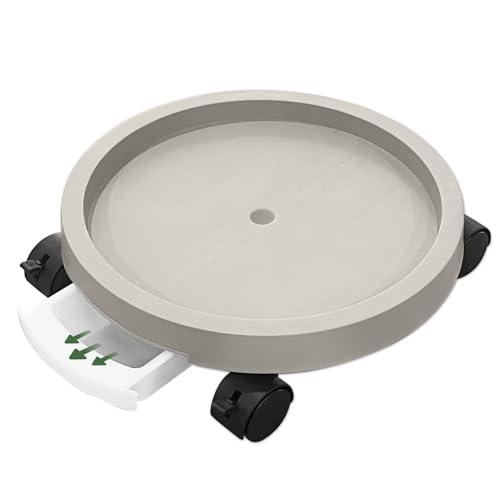 鉢置き台 植木鉢台 自在キャスター付き ロック可能 貯水トレイ付き 観葉植物 フラワースタンド 植木...