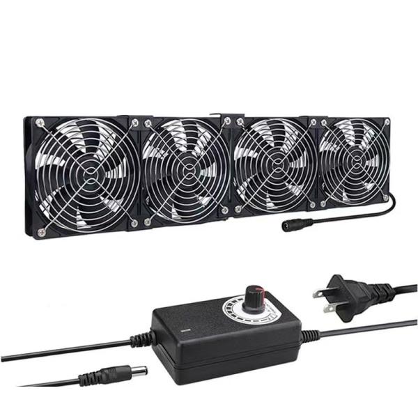 YOWEE 4 連 120mmx25mm AC 冷却ファン ケースファン AC 100-220V ス...