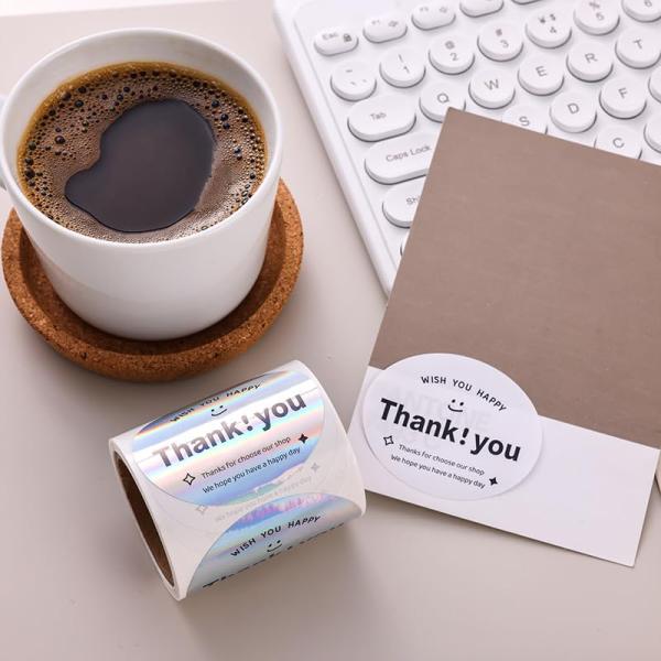 サンキューシール ありがとう 感謝ステッカー Thank you シール ギフト 包装 包装に最適 ...