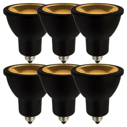 FWAYTECH led電球 e11口金 電球色 ブラック 調光器対応 6W ハロゲンランプ50W*...