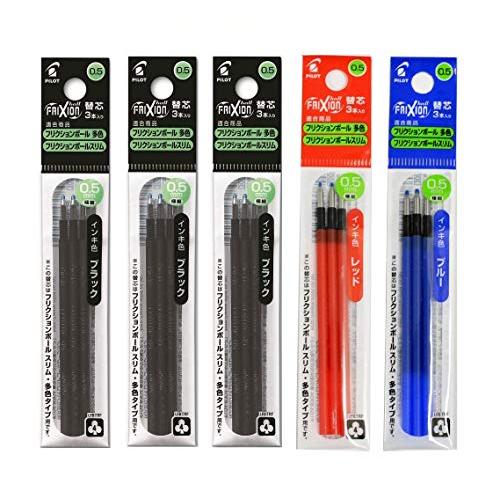 パイロット フリクションボールスリム 多色タイプ用替芯 0.5mm 黒3個*赤1個*青1個 LFBT...