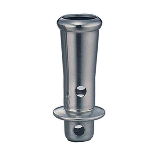 お墓用線香立て 高級ステンレス製 着脱式 サイズ：小 台座固定/本体ネジ込タイプ [新型線香立(小)...