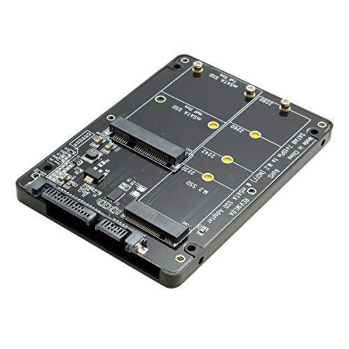CableCC 2イン1コンボ M.2 NGFF Bキー &amp; mSATA SSD to SATA 3...