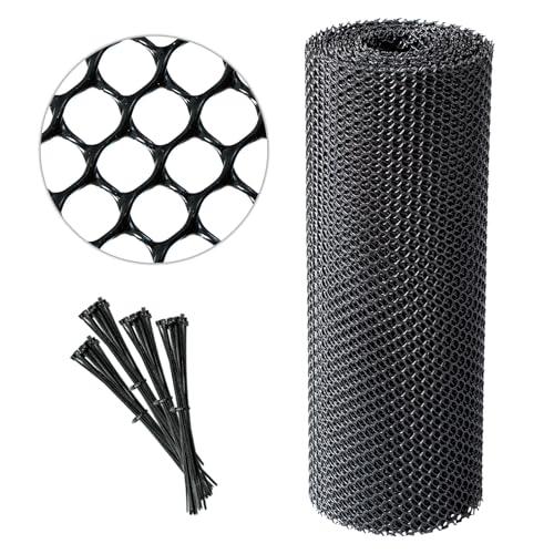 コモライフ ベランダの落下防止ネット 黒 (40cm*8m) 結束バンド80本付 網 フェンスネット...