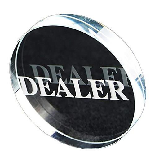 ディーラーボタン 人工水晶 ポーカー カードゲーム クリア DEALER