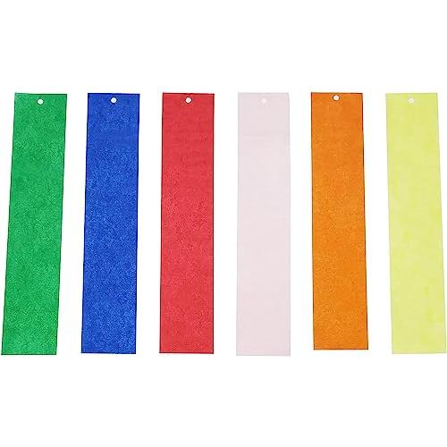 短冊 七夕 飾り 穴あき短冊 6色 120枚入 こより120本付き 5*25cm 七夕飾り 七夕用短...