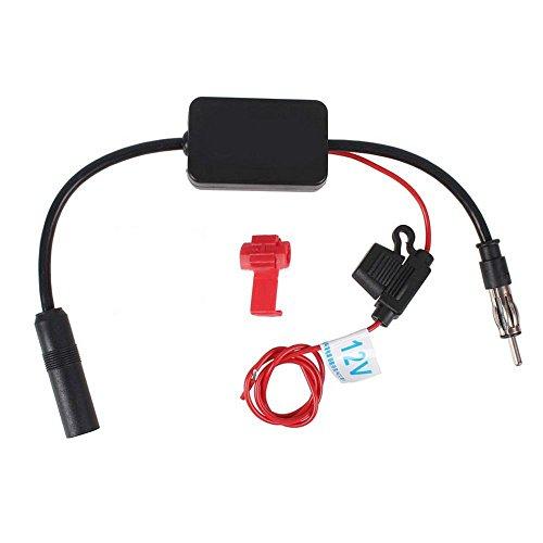 zmart オート FMア ンテナ ブースター カーラジオ 12V ANT-208 12V 自動車 ...