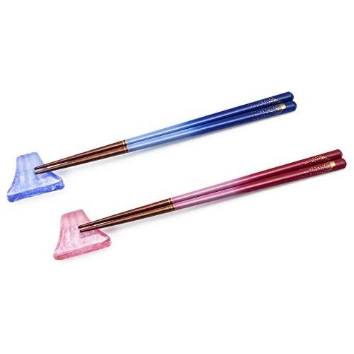 アデリア(ADERIA) 塗箸 箸置きセット 富士山 青富士/赤富士 [FUJI UTSUSHI/富...