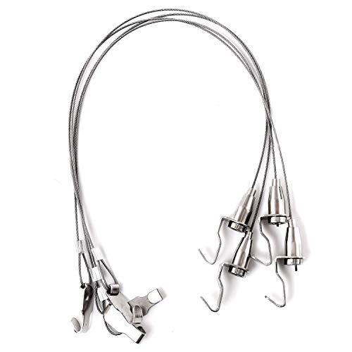 Pstyle. ピクチャーレール用 ワイヤー フック 金具 4本セット PST-070 (0.5m)