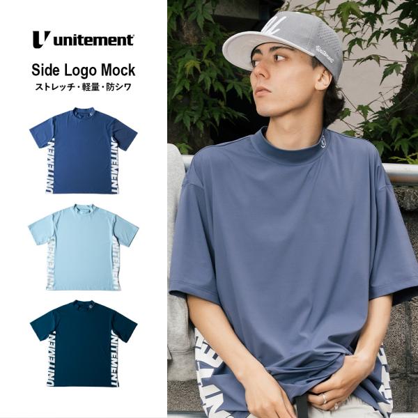 【最新作】ゴルフウェア メンズ 半袖 モックネックシャツ ゴルフ 春夏 ストレッチ unitemen...