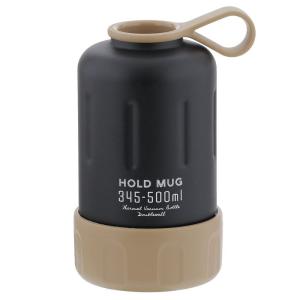 ベストコ ステンレス ペットボトル ホルダー 345ml 500ml ブラック NQ-0002 345~500ml用 HOLD MUGの商品画像