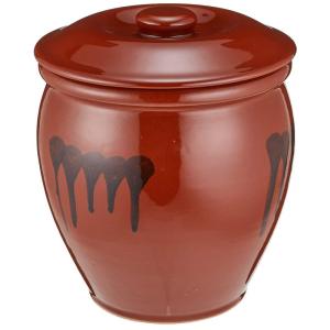 ヤマキイカイ (Yamakiikai) 漬物器 茶 5.4L 蓋付半胴瓶3号 H3の商品画像