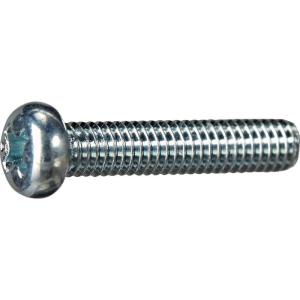 トラスコ中山(TRUSCO) ナベ頭小ねじ 三価白 全ネジ M4×20