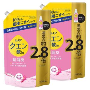 レノア クエン酸in 超消臭 すすぎ消臭剤 クリアフローラル 詰め替え 1080mL ×2個の商品画像