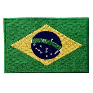 ブラジル 国旗 紋章 ブラジル人 アップリケ 刺繍入りアイロン貼り付け/縫い付けワッペンの商品画像